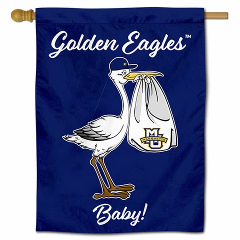 Marquette University New Baby Gift Decorative House Flag Cover