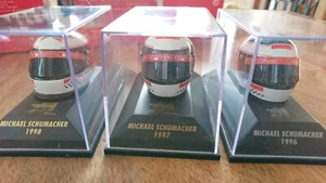 Minichamps 1:8 F1 Racing Drivers Crash Helmets Michael Schumacher x3 1996 - 1998 - Picture 1 of 4