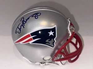 TROY BROWN Signed Autograph NFL New England Patriots Mini Helmet *FREE SHIPPING - Picture 1 of 4