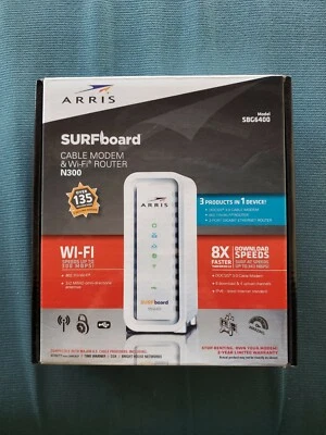 ARRIS SBG6400 Cable Modem and Wi-Fi Router - White  - Image 1 of 4