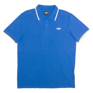 UMBRO Mens Polo Shirt Blue L - Picture 1 of 6