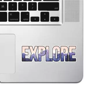 EXPLORE Mountain Nature Vinyl Laptop Decal Macbook Pro Air Keyboard Sticker iPad - Picture 1 of 2