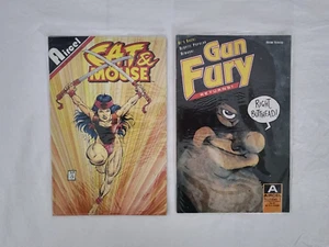 Cat & Mouse #17 1991 Gun Fury Returns #1 1990 Vintage Comic Book LOT of 2 Aircel - Picture 1 of 1