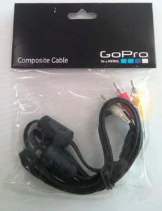 GoPro Composite Cable Cords Genuine WITH 1/8" AUX TO RCA Y/R/W NEW - Picture 1 of 5