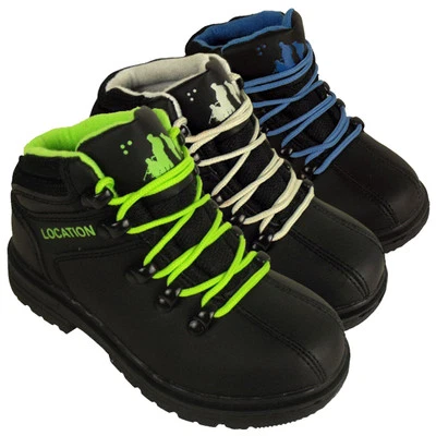 X2 PAIRS Boys Leather School Black Boots Location Ankle Boot Kids Shoes Infants