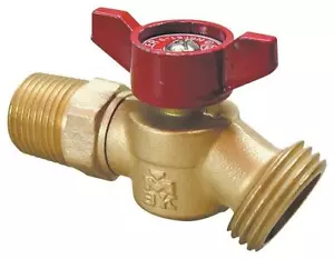 B & K QuarterMaster No-Kink Hose Bibb, 1/2 In MPT Inlet 3/4 In Male Hose Thread - Picture 1 of 1