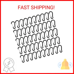 50pcs Spring Snap Hook Aluminum Carabiner Buckle Pack Mini Keychain Clip Lightwe - Picture 1 of 2