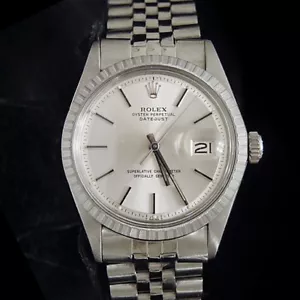 Rolex Datejust Mens Stainless Steel Watch w/ Silver Dial & Jubilee Bracelet 1603 - Picture 1 of 5
