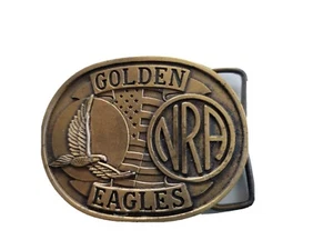 National Rifle Association Golden Eagles Gürtelschnalle Messing Schießen Jagd NRA - Bild 1 von 11