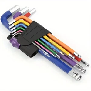 Allen Key Set L Wrench Kit for Allen Screw 9PCS Long Arm Hex Key Set 1.5Mm to 10 - Picture 1 of 15