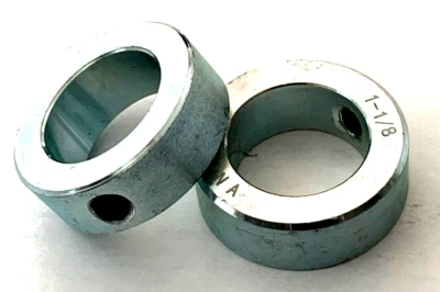 SHORENUTZ (2) 1-1/8 SHAFT SOLID STEEL ZINC PLATED SET SCREW COLLAR STOP SC112