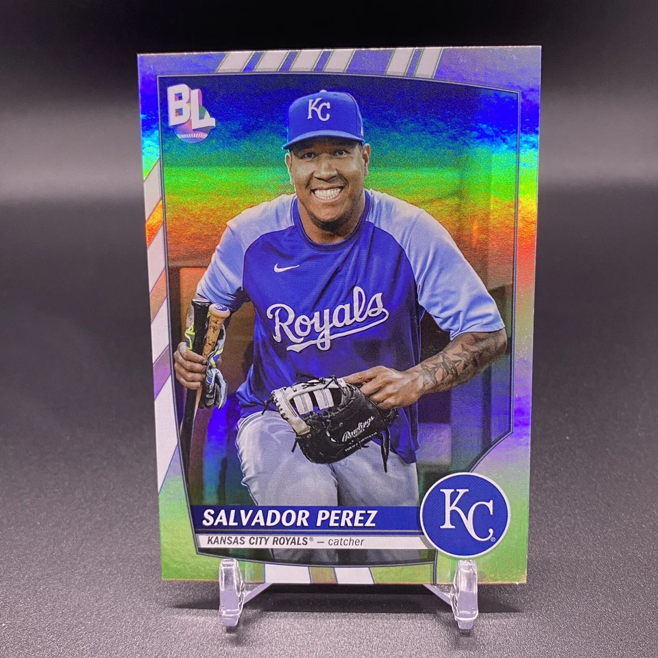Rainbow Foil! 🚨2023 Topps Big League  #250 Salvador Perez Kansas City Royals - Image 1 of 2