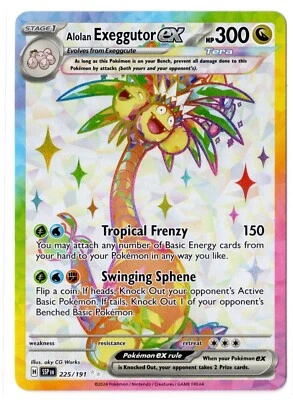 Alolan Exeggutor ex 225/191 Sv08: Surging Sparks Holo - Image 1 of 2