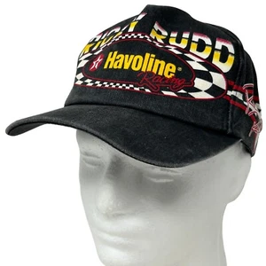 Vintage Ricky Rudd NASCAR Hat Cap Black 90s K-Products Havoline Auto Racing - Picture 1 of 11