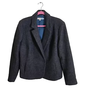 Boden Wool Blend Gray Hidden Snap Closure Fully Lined Pockets Jacket Size 18 - Picture 1 of 6