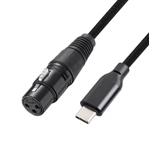Cavo adattatore microfono USB C/Type-C a XLR 3 pin maschio a femmina - Foto 1 di 11