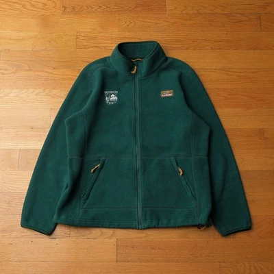 Chaqueta polar L.L.Bean Dartmouth College verde cremallera completa para mujer XL poliéster reciclado Foto 1 de 4