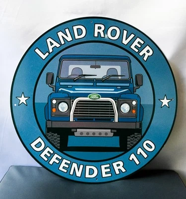 Land Rover Defender 110 – Retro Off-Road Metal Sign – 50 cm (19.7”) - Image 1 of 4