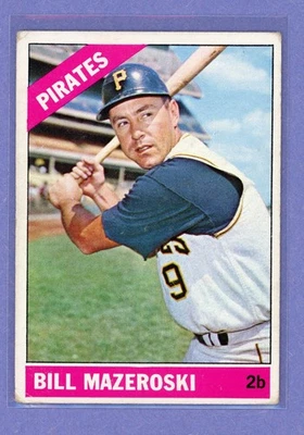 1966 Topps #210 Bill Mazeroski Pittsburgh Pirates HOF Baseball Card - Image 1 of 2