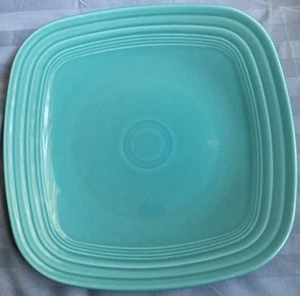 Homer Laughlin fiestaWare Square 10 3/4” PLATE turquoise Fiesta - Picture 1 of 2