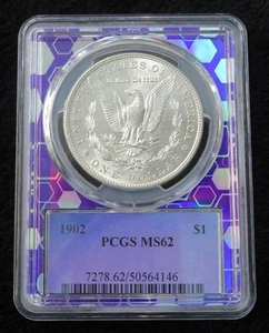 1902 Morgan Silver Dollar * PCGS Graded MS62 * Purple Label * Beautiful Coin - Picture 1 of 6