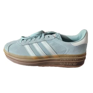 Adidas Gazelle Bold W Women’s 10.5 Ash Green Off White Gum JS3902 Platform Shoes - Picture 1 of 9
