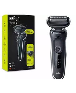 BRAUN Series 5 50-W1000s Wet & Dry Foil Shaver - Black & White 2-pin Plug - Picture 1 of 6