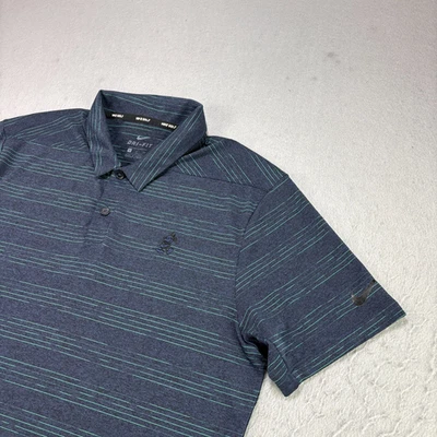 Camisa polo de golf Nike Mickey Mouse para hombre pequeña azul Dri Fit rendimiento Disney Foto 1 de 4