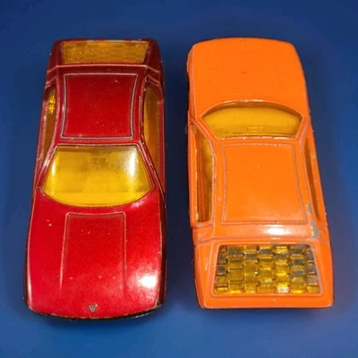 LOTE de 2 COCHES SUPERRÁPIDOS DIECAST LESNEY LAMBORGHINI MARZAL USADOS ¡RAROS!! Foto 1 de 4