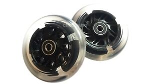 2X MICRO SPRITE SCOOTER LED WHEELS FLASHING LIGHTS FRONT 120mm BACK 100mm ABEC 9