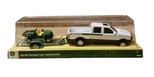 John Deere Tomy 8" Deluxe White Pickup Hauling Gator with Trailer Set NIB - Picture 1 of 10