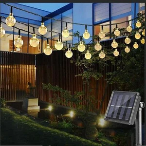 LED Ball Solar Light Party Fairy Outdoor Retro Ball String Lights Patio Garden - Picture 1 of 5