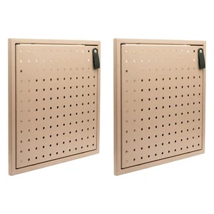 2 Pack Cube Storage Door - Pink Metal Pegboard - fits IKEA KALLAX (04508x2) - Picture 1 of 7