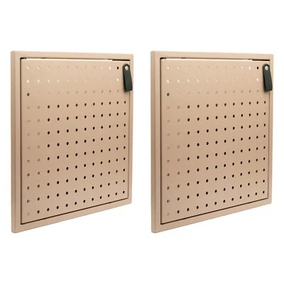 2 Pack Cube Storage Door - Pink Metal Pegboard - fits IKEA KALLAX (04508x2) - Image 1 of 4