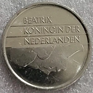 Circulated Netherlands 25 Cent Coin - 1987 (B438) - Picture 1 of 3