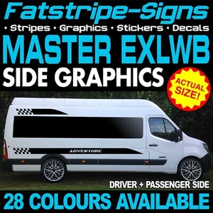RENAULT MASTER EXLWB L4 GRÁFICOS PEGATINAS CALCOMANÍAS CÁMPER FURGONETA AUTOCARAVANA - Imagen 1 de 2