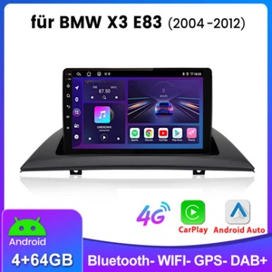Autoradio 8 core Carplay Android13 per BMW X3 E83 2004-2012 GPS NAVI BT SWC DAB+ - Foto 1 di 10