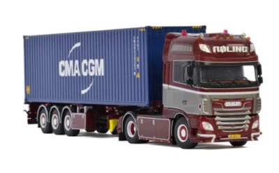 WSI for DAF XF CAB MY2017 4X2 CONTAINER TRAILER 40 FT CONTAINER 1/50 Model - Image 1 of 4