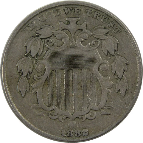 1882 Shield Nickel XF EF Extremely Fine 5c Coin SKU:I4881 Cover