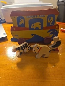 Vtg 1930s Bumpa Toys Noahs Ark Cardboard Wood Toy - Picture 1 of 13
