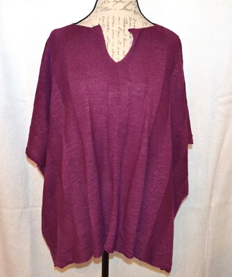 ESKANDAR - Pullover Ciruela/Rosa Oscuro Talla Única - Telar a Mano en Escocia Foto 1 de 4