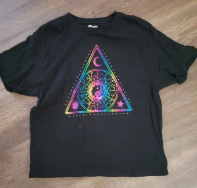 Sugar and Jade Girl's L 12/14 Ying Yang Horoscope Black T-Shirt - Image 1 of 3