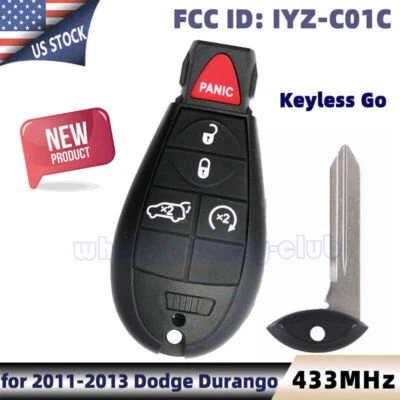 NUEVO PARA 2011 2012 2013 DODGE DURANGO EMPUJAR PARA ARRANCAR MANDO A DISTANCIA LLAVERO SIN LLAVE Foto 1 de 4