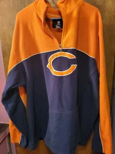 Mens Chicago Bears Reebok Pullover Size 3XL Team Apparel NFL Orange Blue Nice - Picture 1 of 6