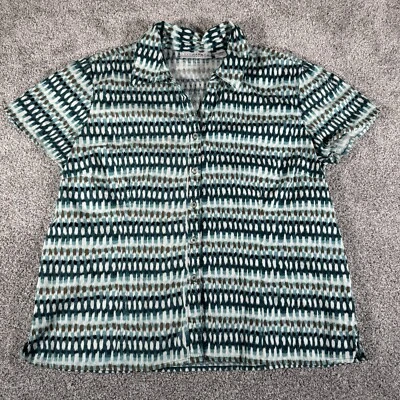 Blusa Sag Harbor Mujer XL Elastizada Tribal Ikat Artística Grandmacore Y2K Boho Años 90 Foto 1 de 4