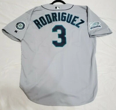 Authentic RUSSELL ATHLETIC 52 2XL ALEX RODRIGUEZ SEATTLE MARINERS Jersey RARE! - Image 1 of 4