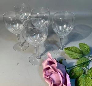 Set 5 Wine Glasses Seneca Regency 6oz Stems Hand Blown Crystal - Picture 1 of 7