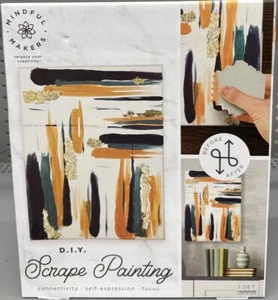 Mindful Makers D.I.Y. Gold Scrape Painting Kit, 8 in. x 10 in. Canvas, Boys a... - Picture 1 of 3