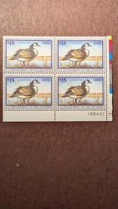 U.S. Duck Plate Block #RW64 very fine mint never hinged - Picture 1 of 1