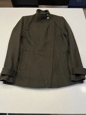 Abrigo de lana Express vintage para mujer verde oliva talla grande peso pesado  Foto 1 de 4